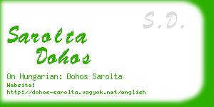 sarolta dohos business card